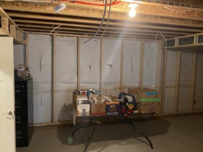 Basement Insulation and Lighting Installation